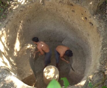 manmade underground hideout and pool