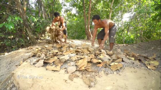 manmade underground hideout and pool 