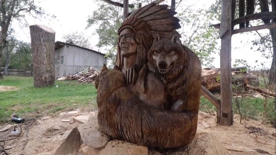 Native American carving