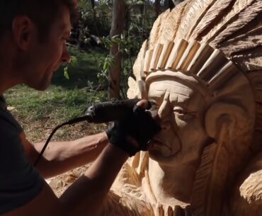 Watching A Native American Chainsaw Carving Being Made Is Both Relaxing And A Learning Experience Native American carving