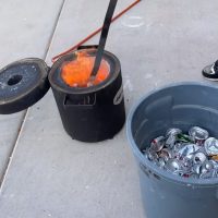 smelting aluminum cans