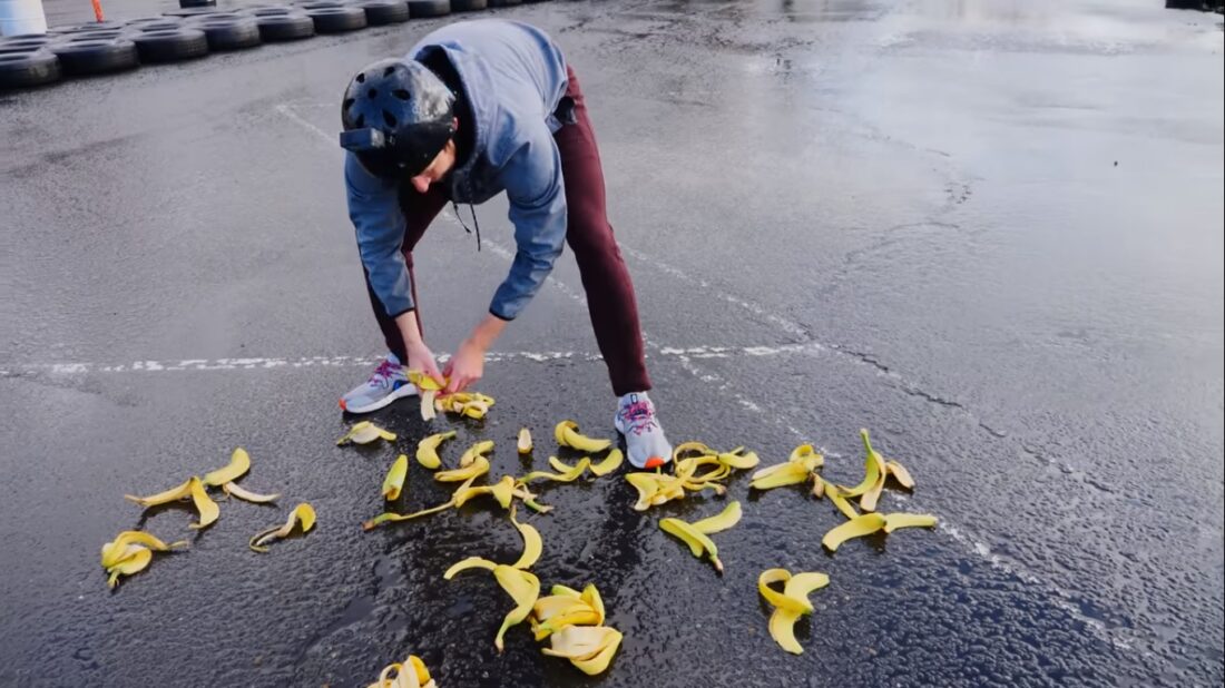 banana peel go kart test