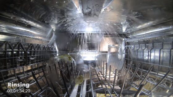 inside of a dishwasher