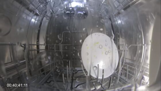 inside of a dishwasher