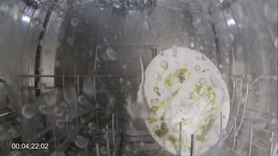 inside of a dishwasher