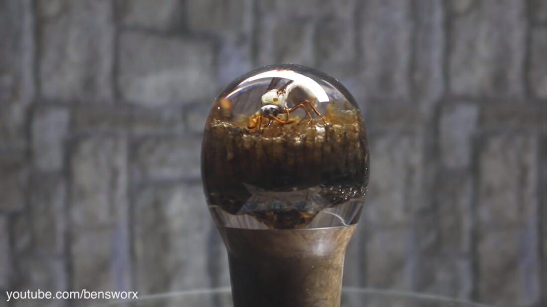 wasp nest resin gear shift knob