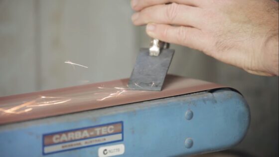 lawn mower blade block plane