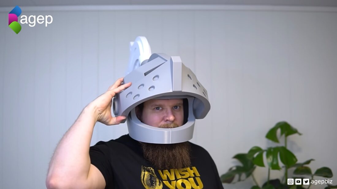 Experience the Medieval Times by 3D Printing a Lifesize LEGO Helm