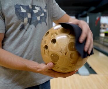 wooden bowling ball