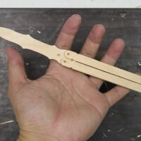 wooden butterfly knife