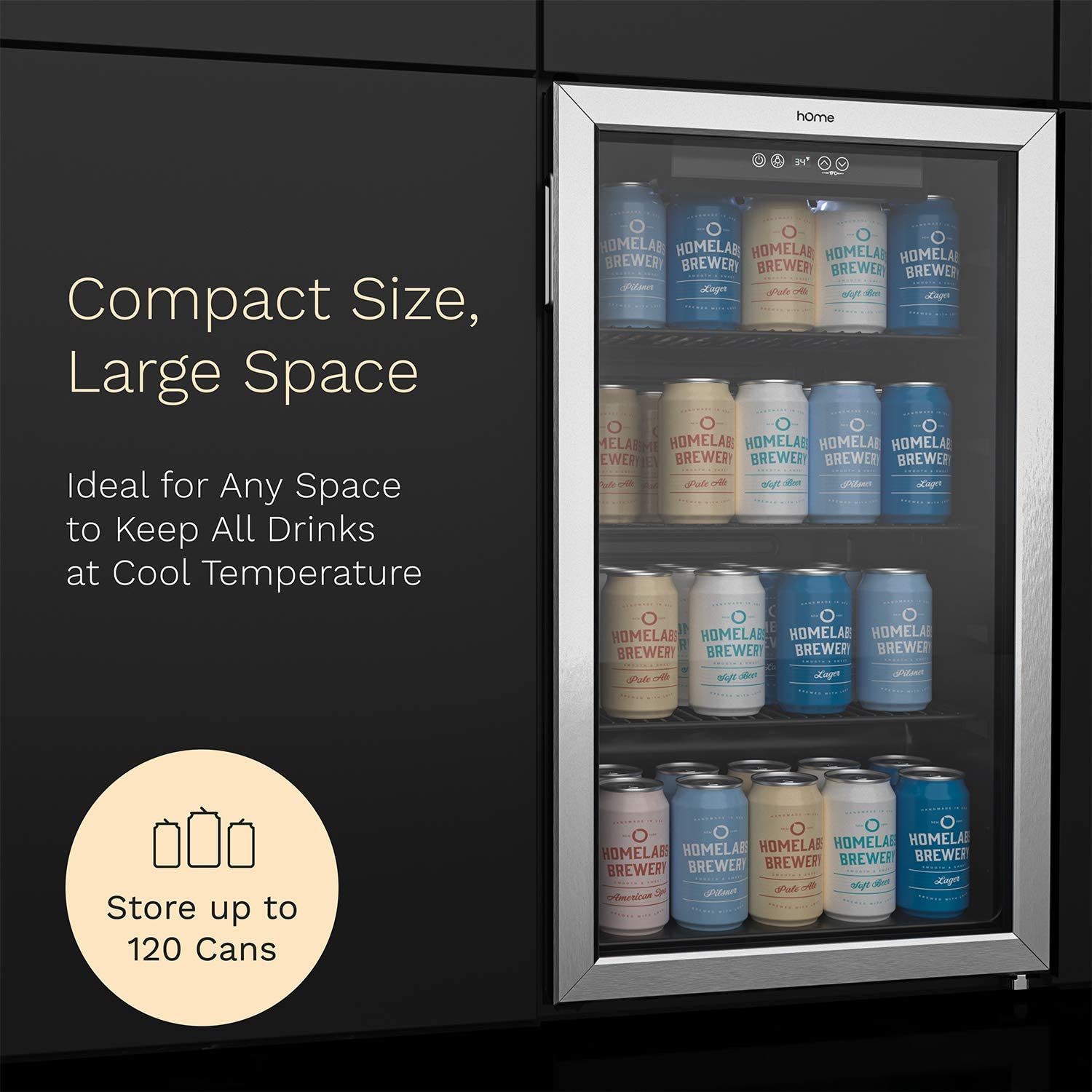 HomeLabs Minifridge The BEST Beer Fridge for Accessible IceCold Drinks