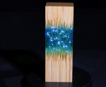 Make a Simple Lamp Out of Wooden Skewers & Epoxy Resin epoxy resin lamp