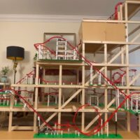giant lego roller coaster