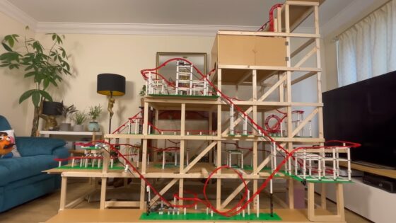 giant lego roller coaster