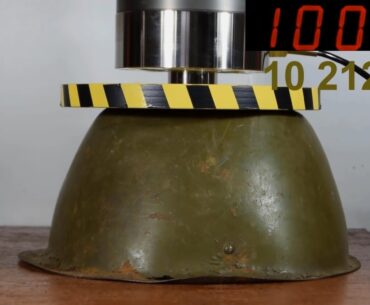 Can Military Helmets Withstand A Hydraulic Press? military helmet hydraulic press