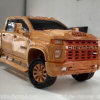 wooden Chevy Silverado
