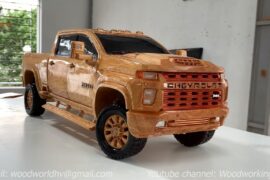 wooden Chevy Silverado