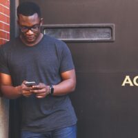 Man, Black Man, Mobile Phone, Person, Smartphone