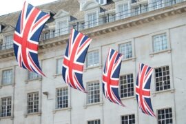Most Popular Tourist Destination in England United Kingdom flags hanged near building