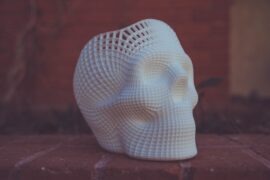 Custom 3D Modeling Services: Features and Process white human skull 3D artwork