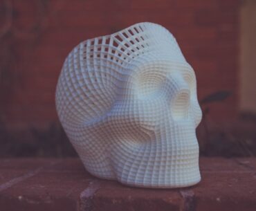 Custom 3D Modeling Services: Features and Process white human skull 3D artwork