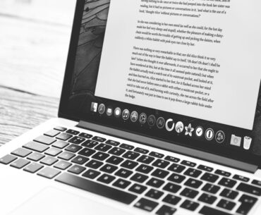 silver MacBook showing application