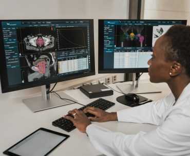 a man working on a computer