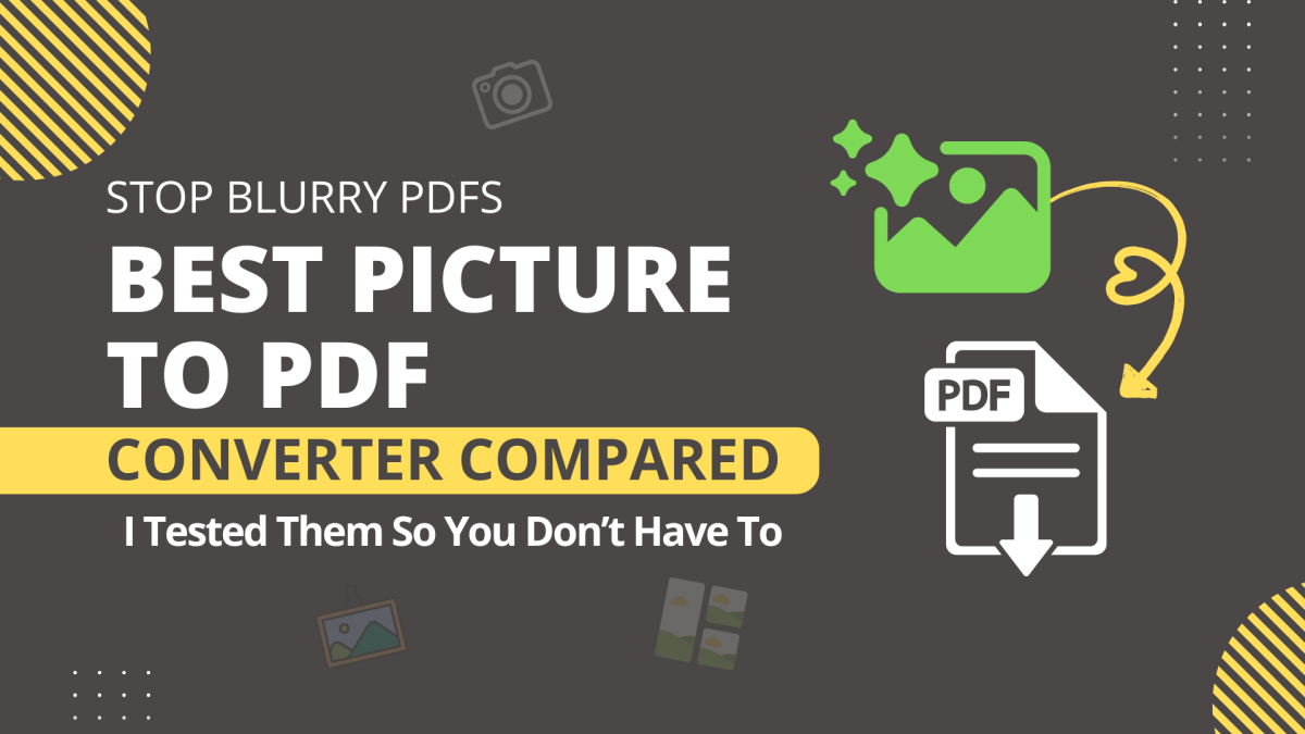 How To Get High Quality Picture to PDF Conversion For Free?