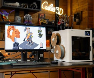 From CAD Model to Steel Frame: How Engineers Are Designing Modular Process Skids in 3D 3D printer with computer displaying design on desk